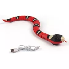 Brinquedo Cobra Usb Móvel Interativo Brincadeira Gato Cão Cor Vermelho