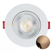 Spot Dicroica Led Smd 7w Redondo Sanca Gesso Embutir Bivolt Cor Branco-quente 110v/220v