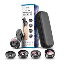 Kit Lentes Apexel 5 En 1 Camara De Telefono/gran Angular 10x