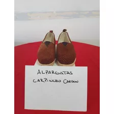 Alpargatas Marca Cardon Cuero Carpincho Originales Talle 35 