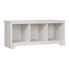 Banco De Almacenamiento Entryway Cubby, Blanco Puro