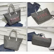 Bolsa Mala Pink Cinza Pronta Entrega