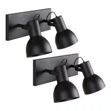 Pack X2 Lampara Aplique Spot Dos Luces Apto Led