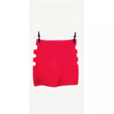 Pollera Mini Con Aberturas Laterales Roja