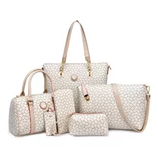 Conjunto De Bolsos De Mujer 6 Pcs Tote Shoulder