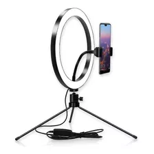 Ring Light Led Mesa Iluminador Pequena Tripé 8 Polegada 20cm