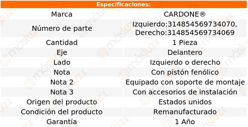 1_ Caliper Freno Delantero F-450 Super Duty 17/22 Cardone Foto 5