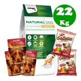Natural Dog Adulto 22kg + 3 Pate + 2 Smoochies