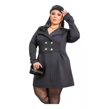 Casaco Sobretudo Plus Size Feminino Tamanhos Grandes De Frio