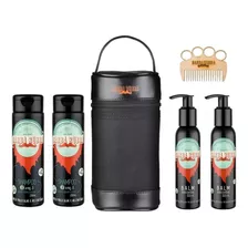 Kit Para Barba Rubra Necessaire Com 2 Shampoo 3x1 + 2 Balm