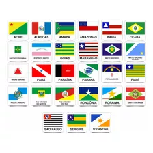 Kit Adesivos Bandeiras Estados Brasileiros Em Vinil