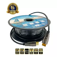 Cabo Hdmi 2.0 4k 60hz Fibra Óptica 19 Pinos 30 Metros Migtec