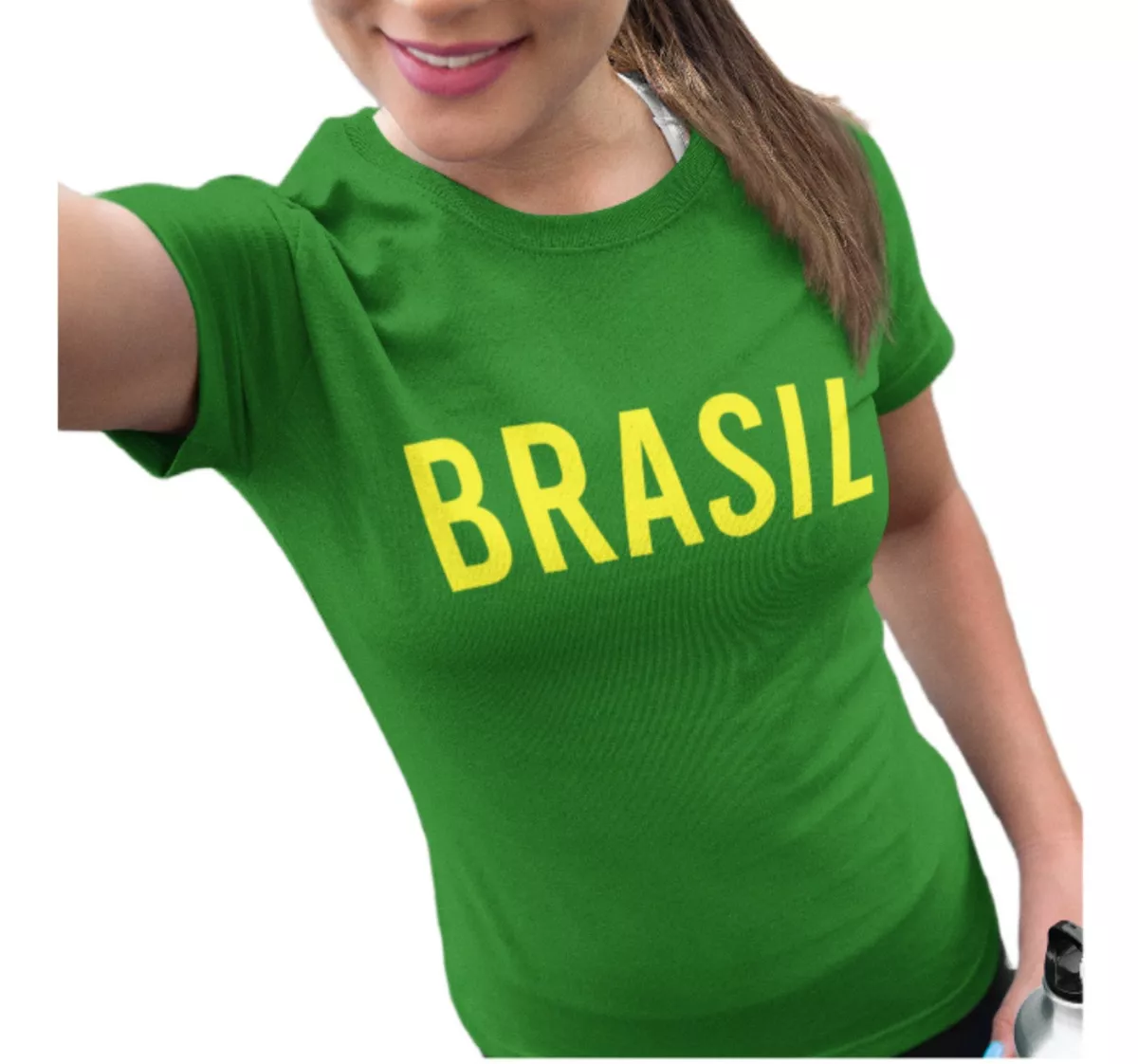 Camiseta Feminina Brasil Copa 2022 Verde Amarelo