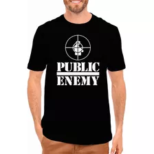 Camiseta Public Enemy - Preta - 100% Algodão