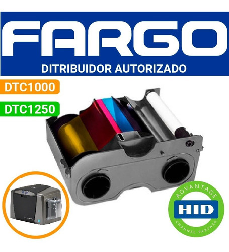 Ribbon Color Impresora Tarjetas Full Color Fargo Dtc1000