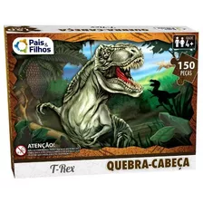 Kit 3 Quebra Cabeça Infantil Carros + Florestas + Dino