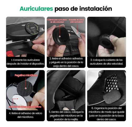 Intercomunicador Ejeas Q8  Para Casco  Motociclet-2pcs-ip67  Foto 10