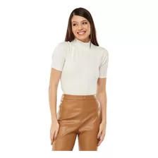 Blusa Feminina Tshirts Modelo Cacharrel Gola Alta Manguinha