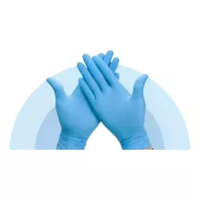 Guantes Sinteticos Vinilicos Caja 100 Und Talla M Color Azul