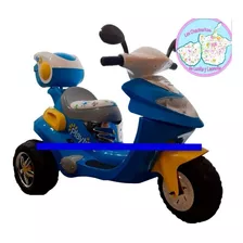 Trimoto Eléctrica Scooter City Azul Prinsel 6v Montable