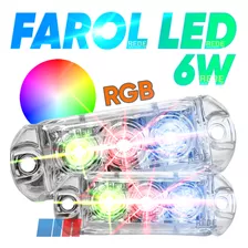 2 Faróis Ajk 6w Rgb Led Lançamento 3.0 Novo 2023 Par