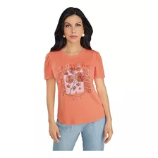 Playera Casual Mujer Naranja 592-55