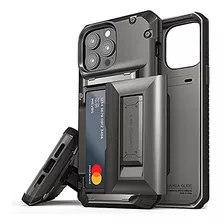 Funda Para 13 Pro Max Tarjetero Negro Con Kickstand 