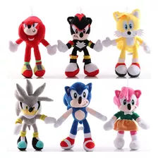 6pc Sonic The Hedgehog Peluche Muñeca Juguete Navidad Regalo