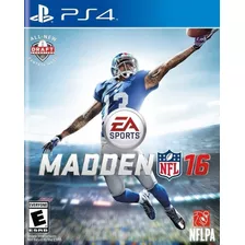 Jogo Madden Nfl 16 Playstation 4 Ps4 Mídia Física Esporte