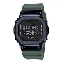 Relógio Casio G-shock Masculino Gm-5600b-3dr Cor Da Correia Preto Cor Do Bisel Preto Cor Do Fundo Verde-escuro