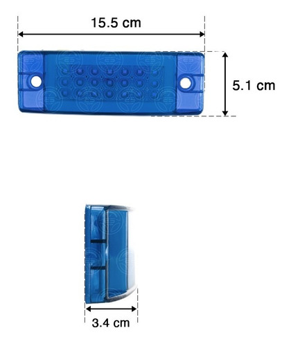 Plafon 21 Led Gel Rectangular Alta Baja Estrobo 12-24v F1 Foto 3