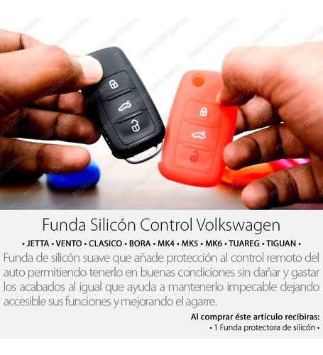 Funda Silicn Llave Volkswagen Jetta Bora Polo Vento Golf Foto 8