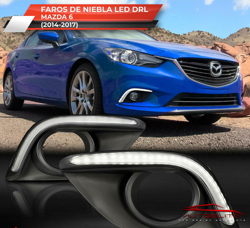 Rejillas Led Niebla Mazda 6 2014 2015 2016 2017 Biseles Drl Foto 5