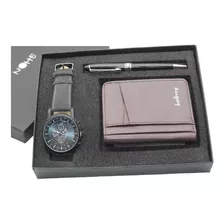 Set Reloj Hombre Cartera Pluma Elegante Yasole 