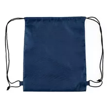 Kit 50 Unid Mochila Saco Colorido Em Nylon Personalizado Cor Azul-escuro Desenho Do Tecido Liso