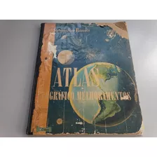 Atlas Geográfico Melhoramentos Edição 50 1987 C/ Capa Antiga Dos Anos 60.