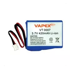 Batería Recargable Vapex 3.7v 420mah Vt0007