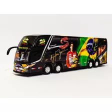 Miniatura Ônibus Ayrton Senna Série Especial 4 Eixos 30 Cm. 
