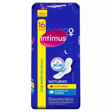 Absorvente Noturno Com Abas Suave 16 Unidades Intimus