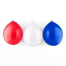 Globo Liso N9 Bolsa X 50 Un. Globos Rojo, Blanco Y Azul