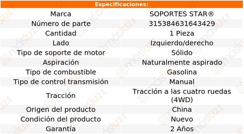 1) Soporte Motor Izq/der Dodge Raider 3.0lv6 Std 89 Foto 2