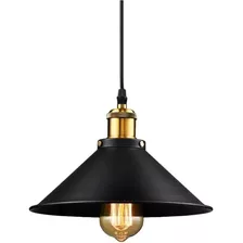 Lampara Colgante Campana Vintage Negra E27n Tienda Fisica