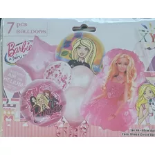 Boukets De 5 Globos Metalicos Con Tematica De Barbie