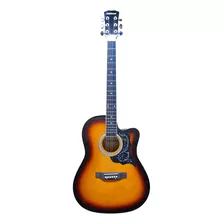 Guitarra Acustica Sunburst Cuerdas Metal Freeman + Funda