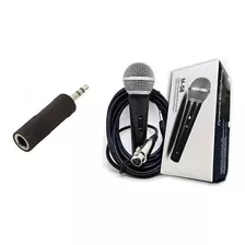 Microfone Para Karaoke Dinamico Com Cabo + Brinde Plug P2 Nf