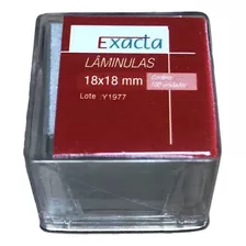 Lamínula De Vidro Exacta 18x18mm - 100un/cx