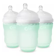 Olababy Biberón De Silicona Suave, Anticólico, Libre De Bpa,