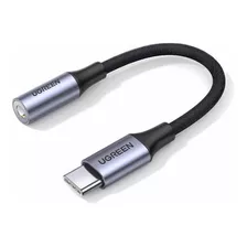 Adaptador Ugreen Usb-c A 3,5mm Con Chip Dac Note 10 iPad Pro Color Plateado