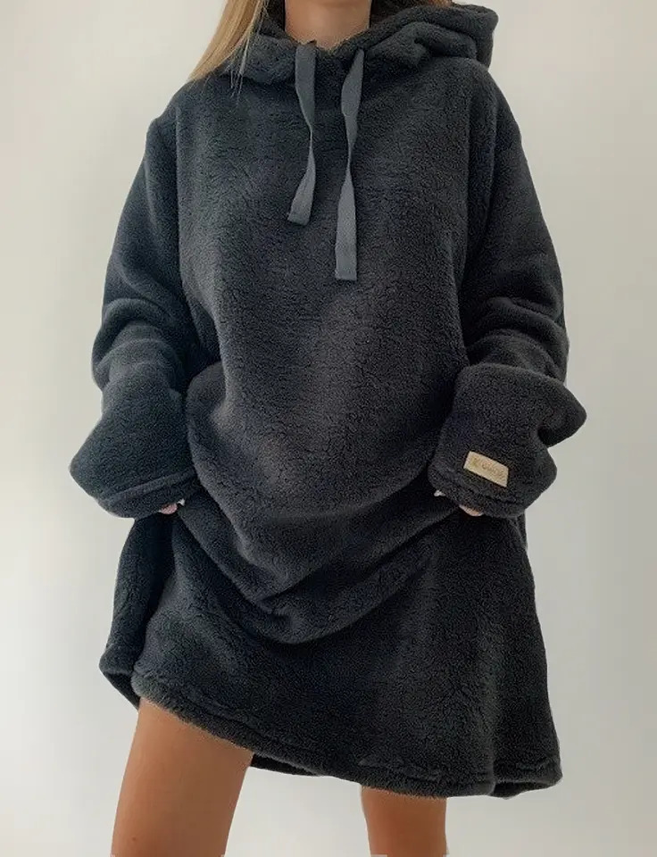 Maxi Buzo Pijama Teddy Corderito Doble Faz Peluche