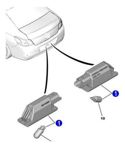 Lmpara De Matrcula Trasera For Citroen 6340g3 6340f0 Foto 5